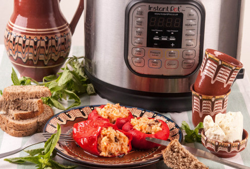 Постни пълнени чушки с ориз в Instant pot