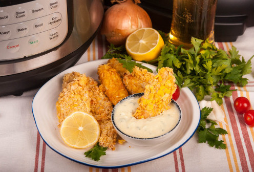 Хрупкави пилешки хапки с корнфлейкс в Instant pot duo crisp + Air fryer