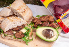 Чабата с пилешки дробчета